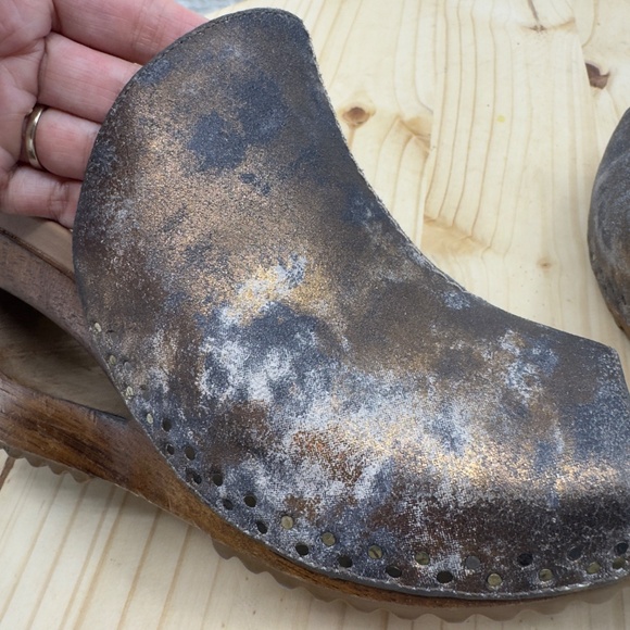 Dansko Brown and Tan Wedge Sandals - Picture 3 of 14